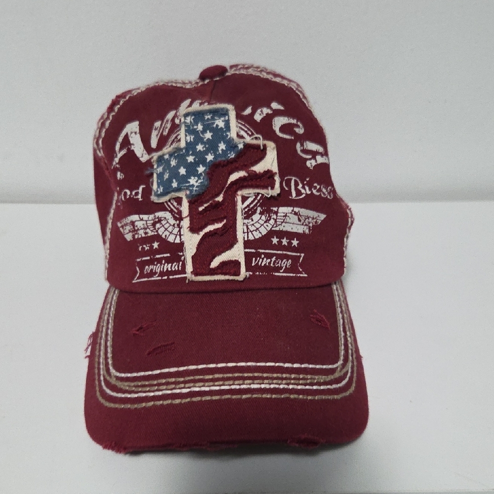 KBETHOS Red Cap with Gold Accents